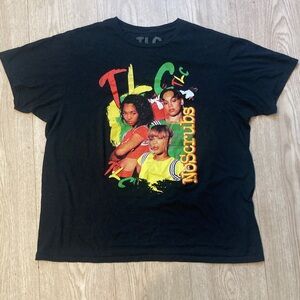 TLC Black Graphic Tee with Red Yellow Green Print - Kids